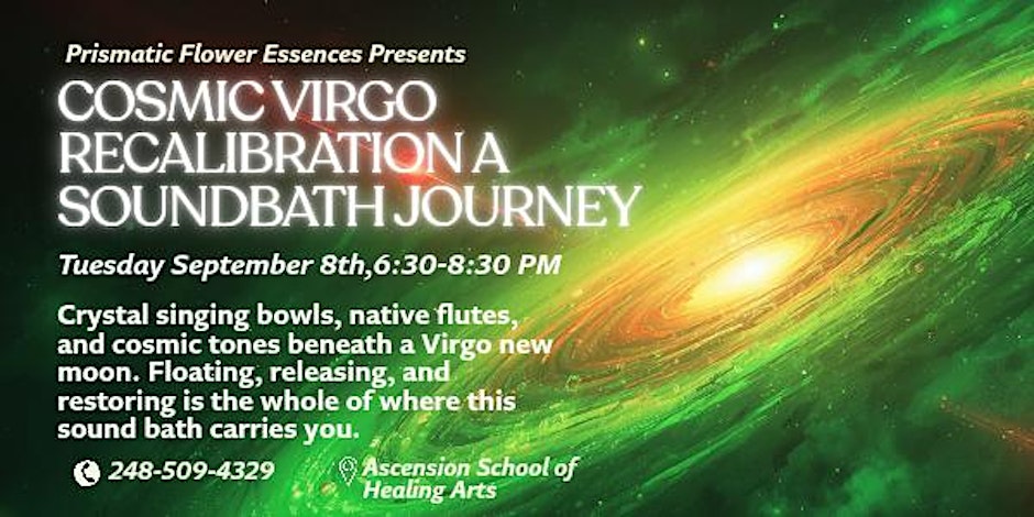 Cosmic Virgo Recalibration: A Sound Bath Journey at the Ascension School of Healing Arts in Ferndale, Michigan