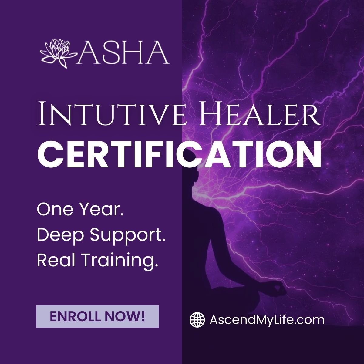 A student receiving an energy healing session at the ASHA studio