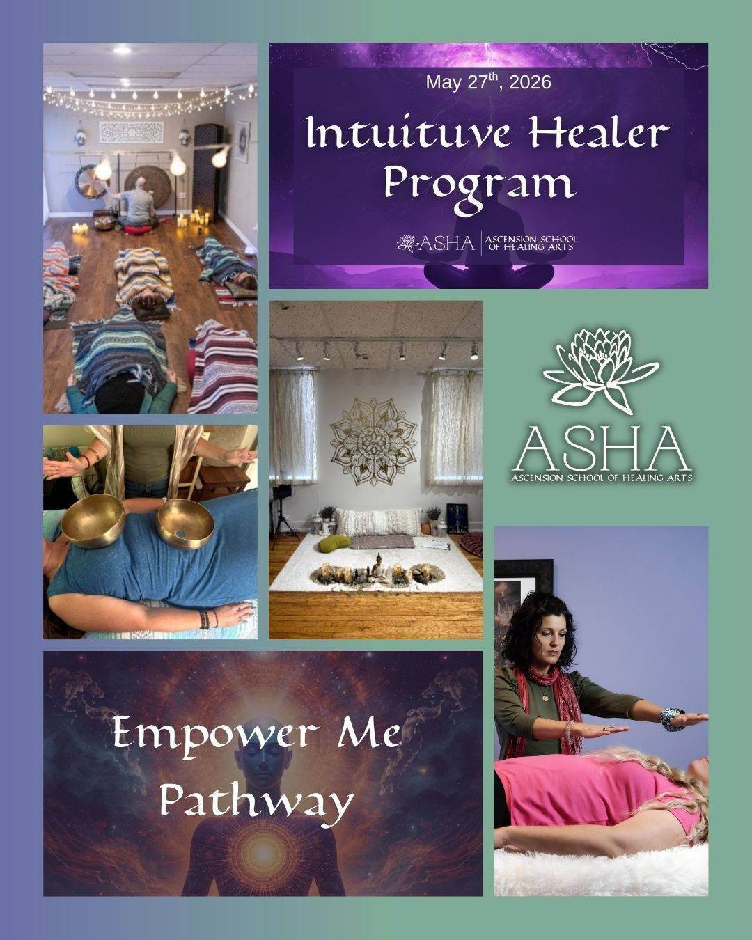 Donna Lakes working with a student during a live class at the ASHA studio