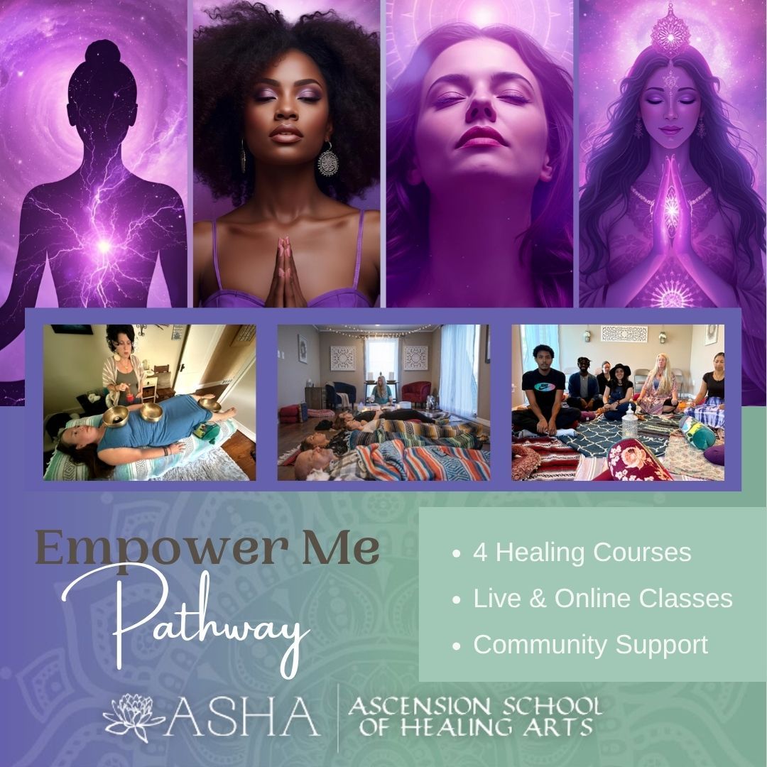 A student receiving an energy healing session at the ASHA studio